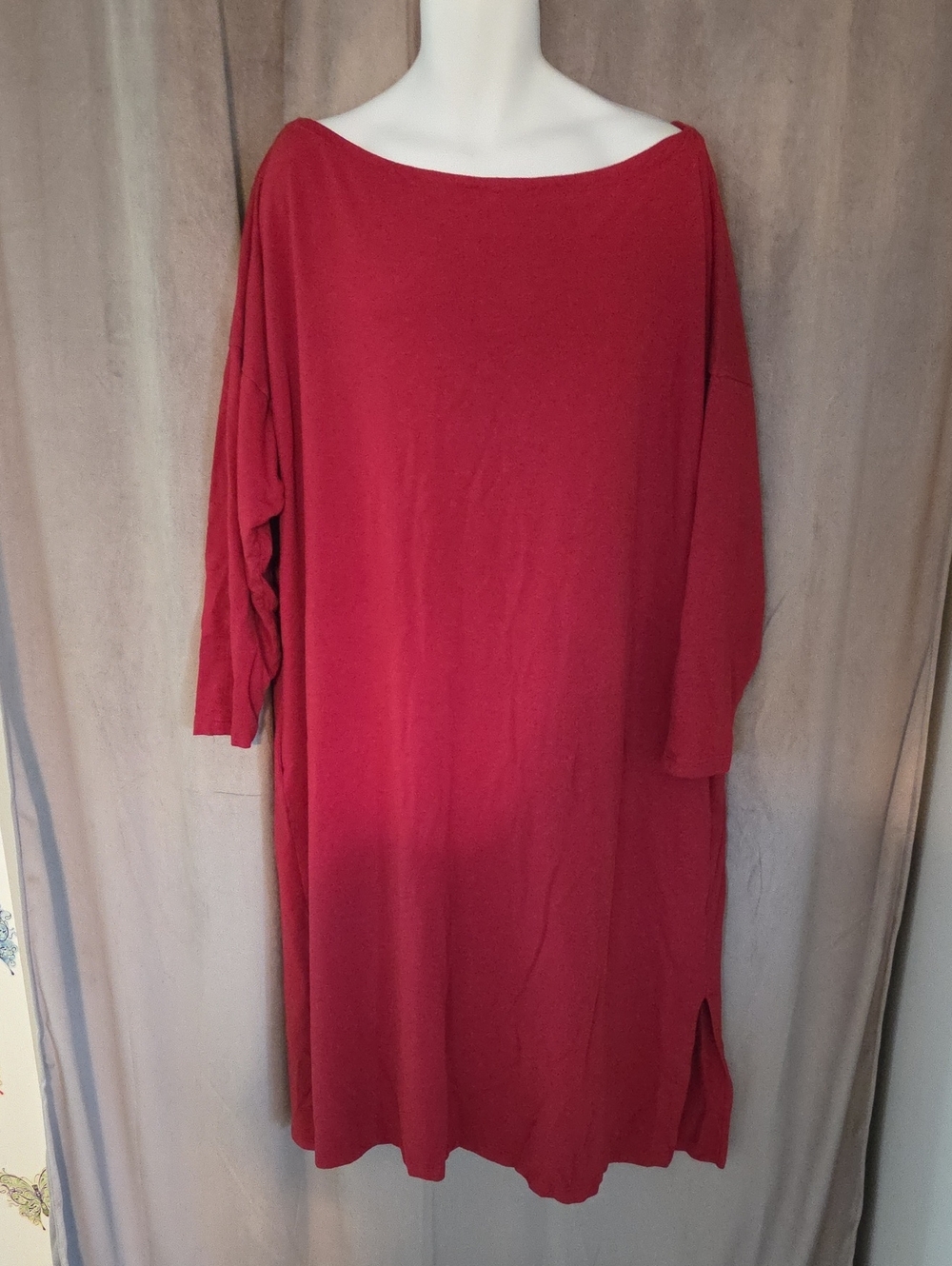 Smash + Tess Crimson Boatneck Midi Dress